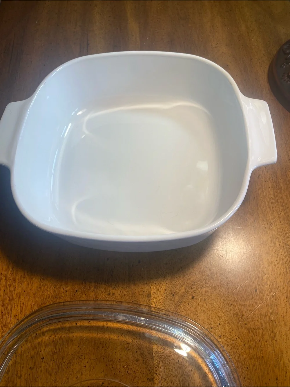 Corningware White Glass 2 Qt Covered Casserole Dish